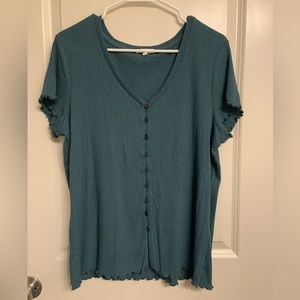 Blue short sleeve XL Maurices t-shirt blouse